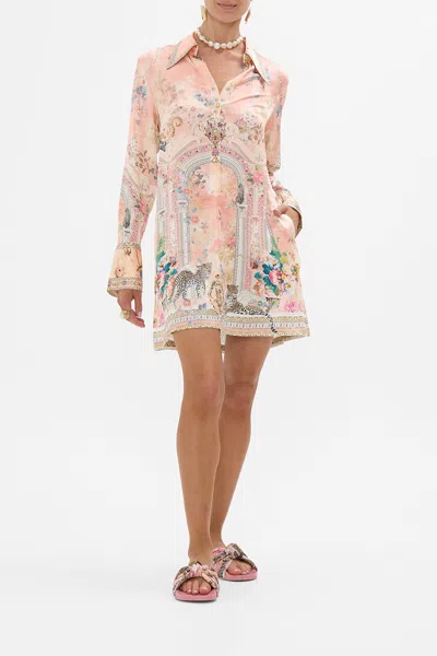 Camilla Mini Shirt Dress The Jewellery Palace In Pink