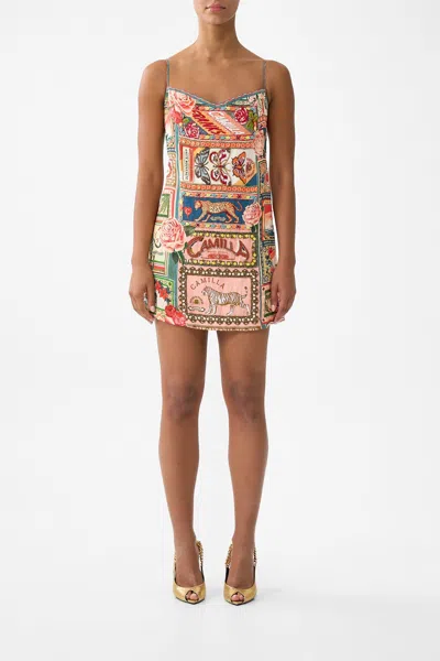 Camilla Minimal Shift Dress High Class Hookah In Multi