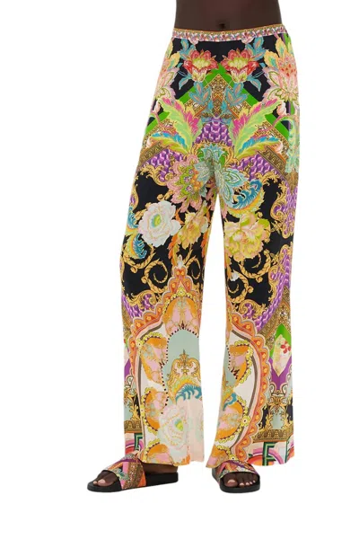Camilla Minimal Wide Leg Pant In Sundowners In Sicily In Multi