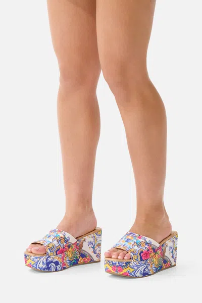 Camilla Miray Wedge Mule España Nirvana In Multi