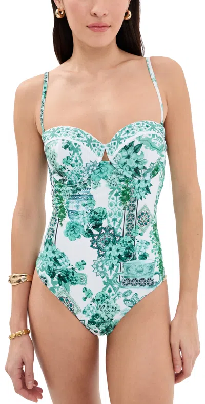 Camilla Molded Cup One Piece Balearic Bebe In Green