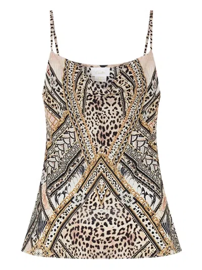 Camilla Mosaic Muse Tank Top In Neutral