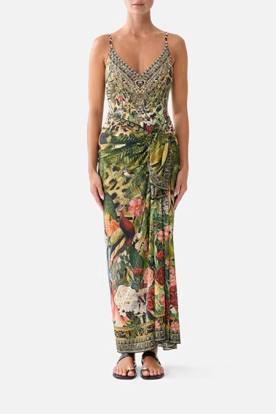 Camilla Multi Wear Long Sarong Leotigra Land In Green