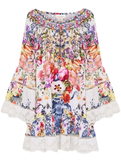 Camilla Multicolor Floral-print Mini Dress