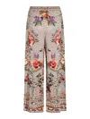 Camilla Flared Floral-print Trousers In Multicolour