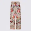 Camilla Flared Floral-print Trousers In Leos Bouquet