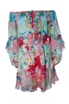Camilla Multicoloured Ruffle Dress In Multi