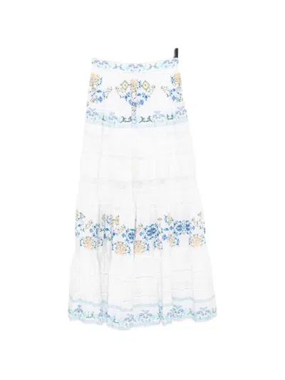 Camilla My Homespun Heart Maxi Skirt In White