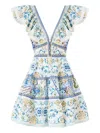 Camilla My Homespun Heart Ruffled Mini Dress In Multi