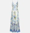 Camilla Crystal-embellished Floral-print Silk-satin Maxi Dress In Multi