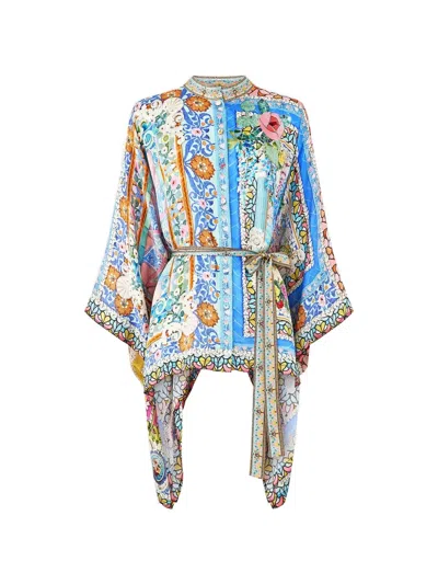 Camilla Navàs Nouveau Button Scarf Blouse In Multi