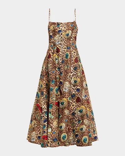 Camilla Nazar Nirvana Corset Maxi Dress In Orange