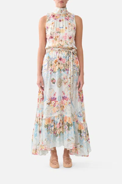 Camilla Necktie Dress With Elasticated Waist A Taste For Lace In Multi