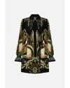 Camilla Shift Shirt Dress With Glomesh Cuff They Called Her Nefertari In Black