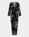 Camilla Noble Endeavours Long Split-front Twist Dress In Multi