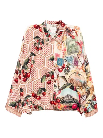 Camilla Notes From The Road Blouse In Multi