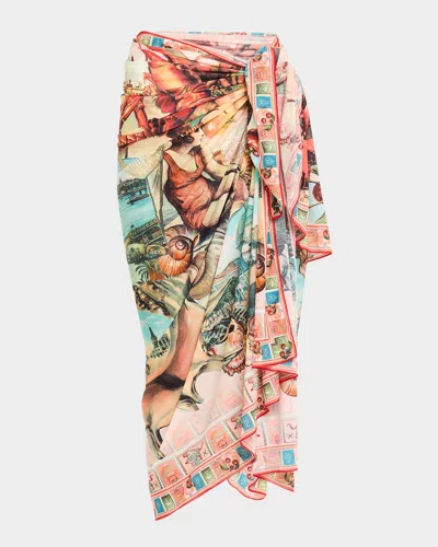 Camilla Notes From The Road Long Sarong Coverup In Multi