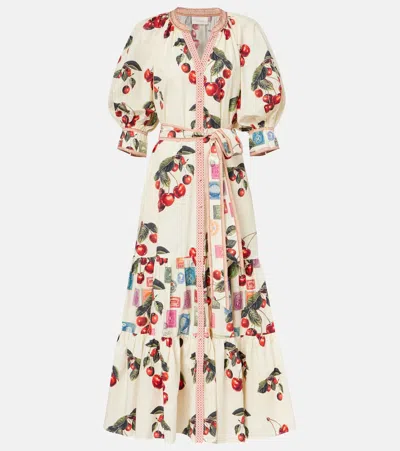 Camilla Notes From The Road Printed Cotton Shirt Dress In White