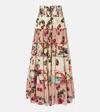 Camilla Silk Shirred Waist Tiered Circle Skirt Notes From The Road In Multi