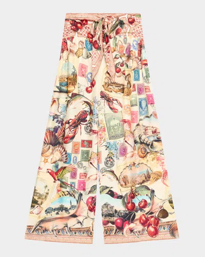 Camilla Notes From The Road Relaxed Pants In Multi