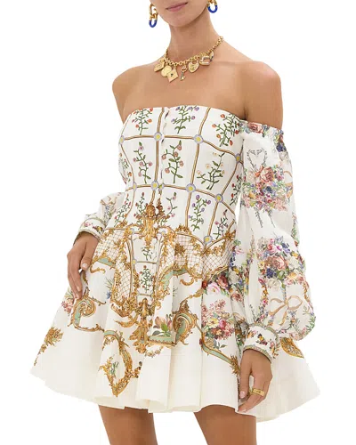 Camilla Off-the-shoulder Dress In White