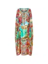 Camilla Off-shoulder Kaftan In Multi