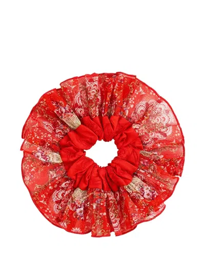 Camilla Olé Olé Frill Edge Scrunchie In Red