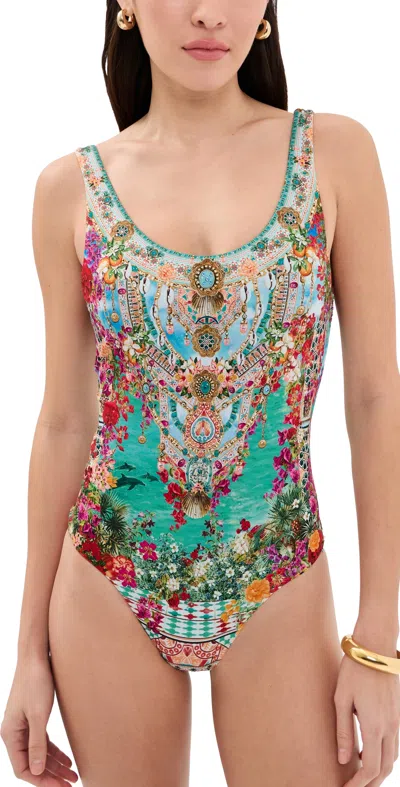 Camilla One Piece With Low Back Meet Me In Mallorca In Multi