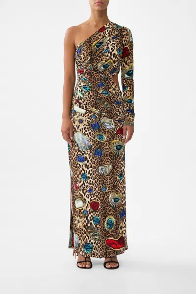 Camilla One Shoulder Jersey Cut Out Dress Nazar Nirvana In Multi