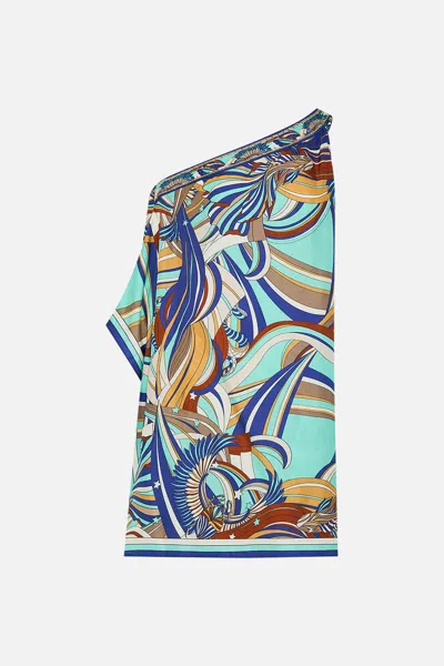 Camilla One Shoulder Short Kaftan Oasis Oracle