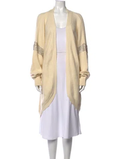 Pre-owned Camilla Open Front Sweater In Neutrals