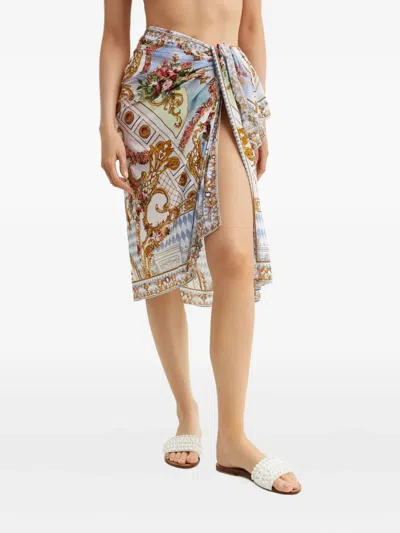 Camilla Ornamental-print Pareo In Multi