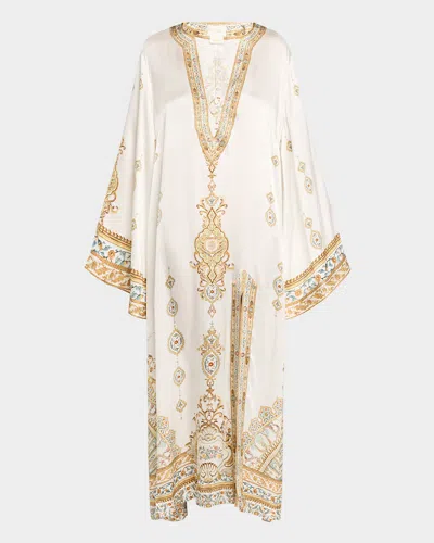 CAMILLA OTTOMAN DYNASTY DEEP V-NECK HARDWARE KAFTAN