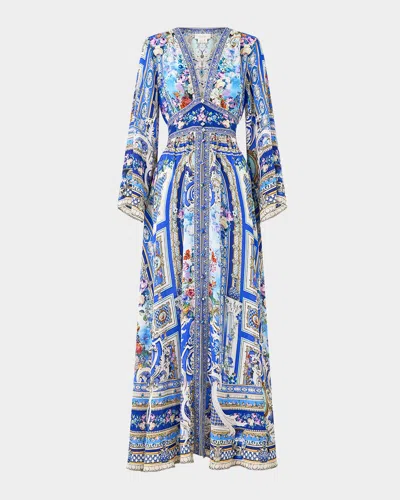 Camilla Ottoman Opulence Kimono-sleeve Maxi Dress