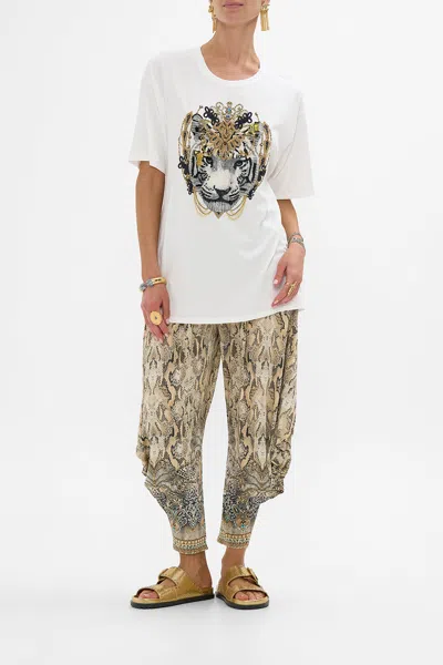 Camilla Oversized Band Tee - White The Throne Room