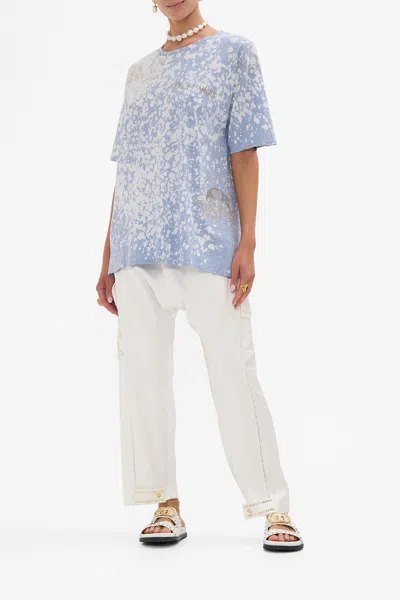 Camilla Oversized Band Tee Call Me In Cairo In Blue