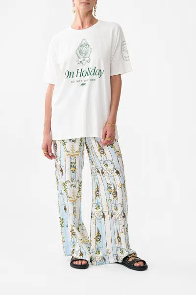 Camilla Oversized Band Tee Venus On A Vespa In White