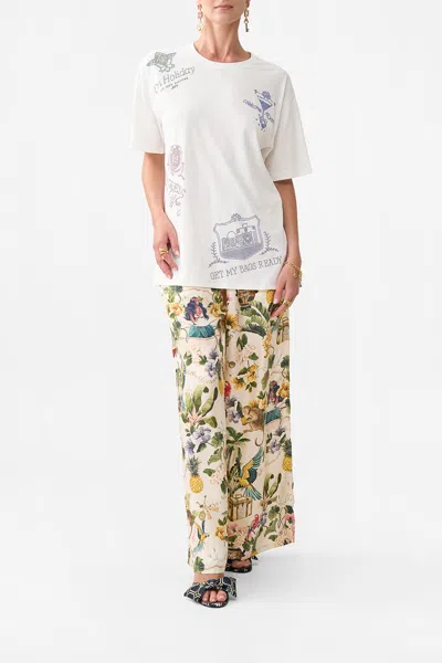 Camilla Oversized Band Tee Welcome To The White Lotus