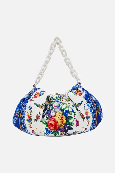 Camilla Oversized Clutch With Chain Tiles Darls In Blue