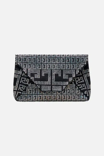 Camilla Oversized Envelope Clutch Solid Black