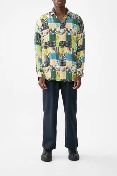 Camilla Oversized Patchwork Shirt My Porto Pen Pal In Multi