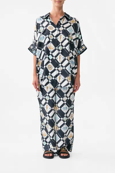 Camilla Oversized Pocket Tunic Folk Afloat In Multi