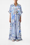 Camilla Oversized Pocket Tunic Ottoman Opulence In Blue