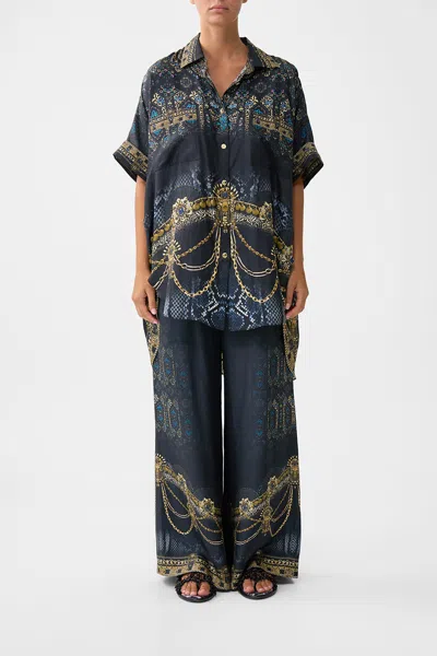 Camilla Oversized Pocket Tunic Song Of The Solstice In Blue