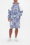 Camilla Oversized Relaxed Fit Hoodie Glaze And Graze In Blue/white