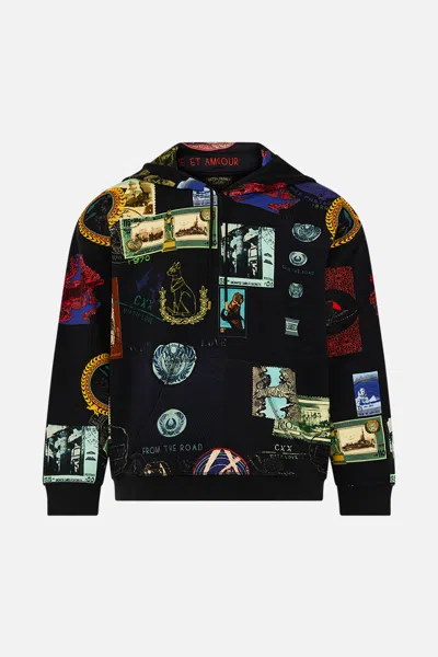 Camilla Oversized Relaxed Fit Hoodie Landmarks And Love Letters In Multi