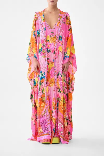 Camilla Oversized Robe Illustration Nation In Red