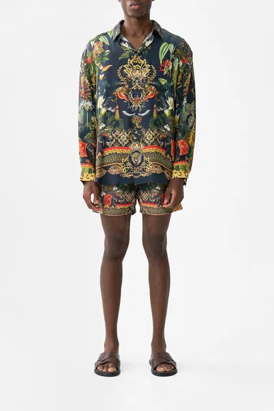Camilla Oversized Shirt Ready For My Welcome Drink In Black