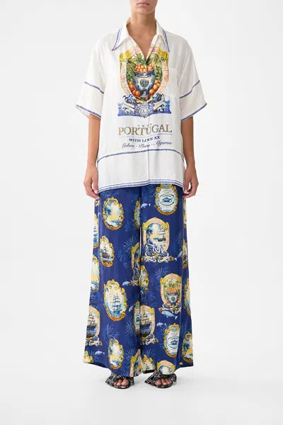Camilla Oversized Shirt Song Of Saint Anthony In White