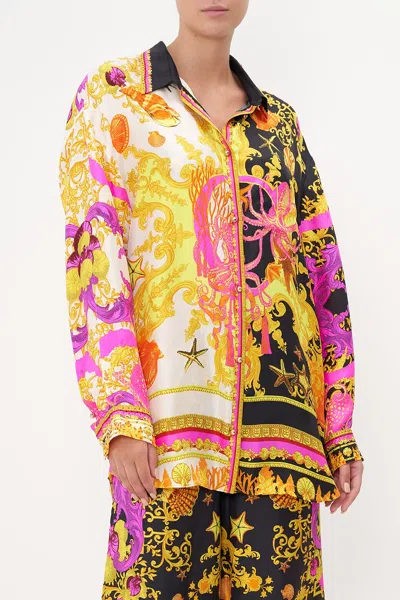 Camilla Oversized Shirt Squid In Multi